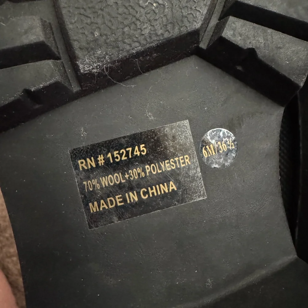 Lucky Brand Ellerey Javen Boots Booties Animal Print Wool Leather Suede 6 - Picture 8 of 9